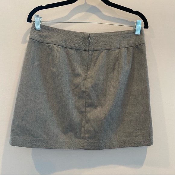 J. CREW Wool Mini Skirt Grey Front Pleat Size 8 - Picture 5 of 5